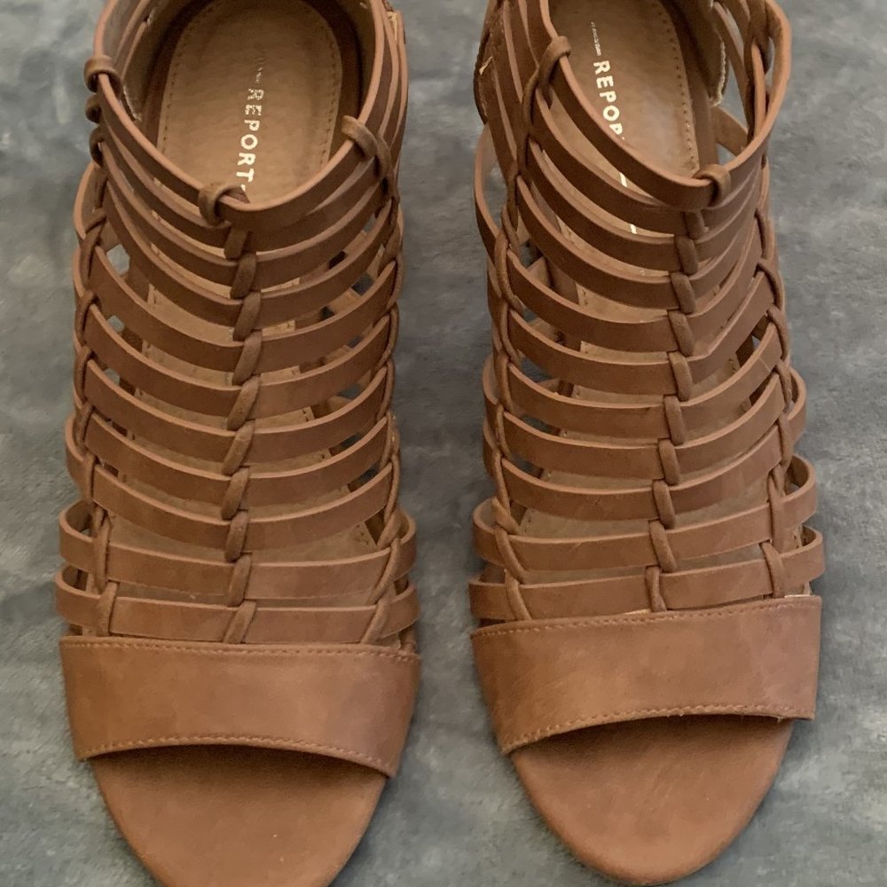 Brown Cutout Shoes by Report